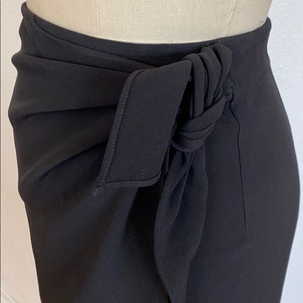 Vintage DKNY black ruched side skirt Y2K grunge 2 - Picture 3 of 5